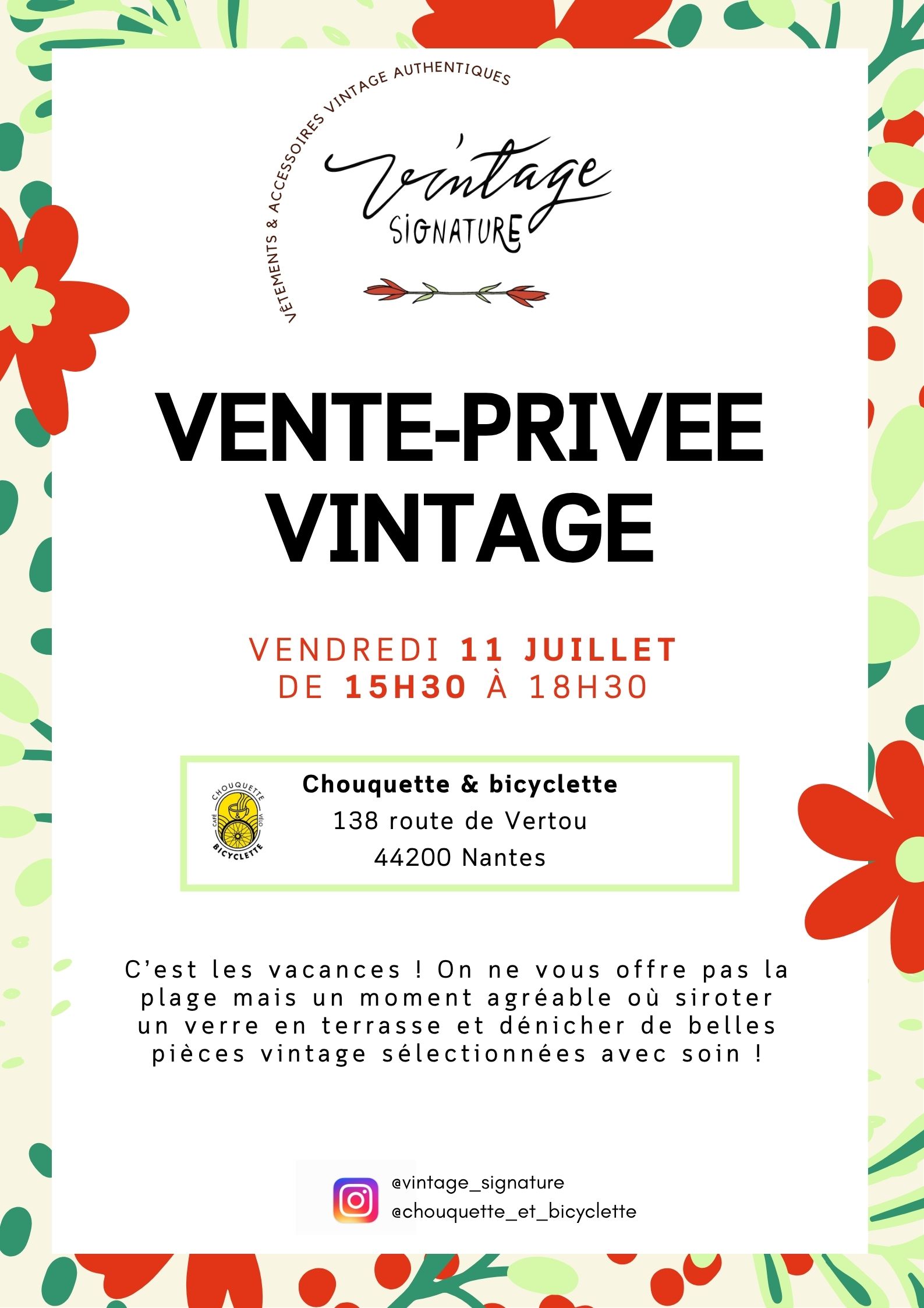 Vente-privée vintage du 11 juillet 2025